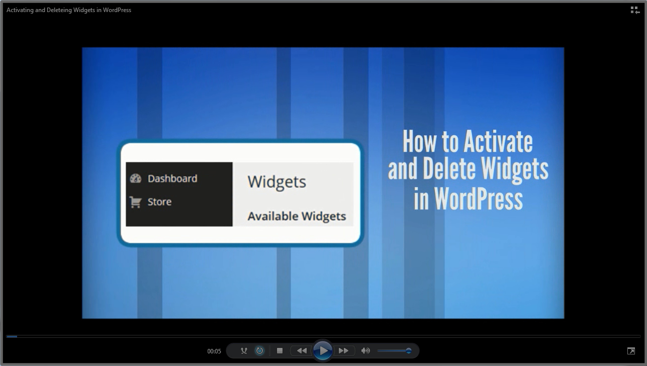 Working with Widgets
